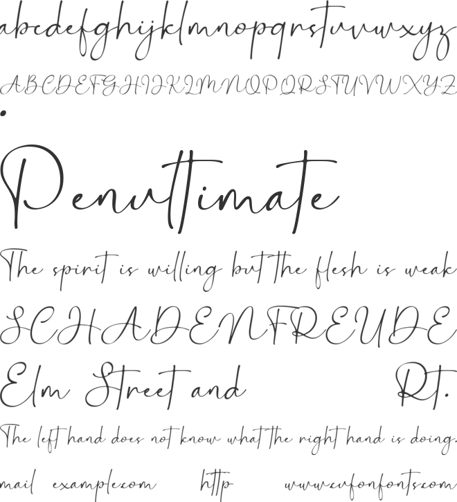 Bontana font preview