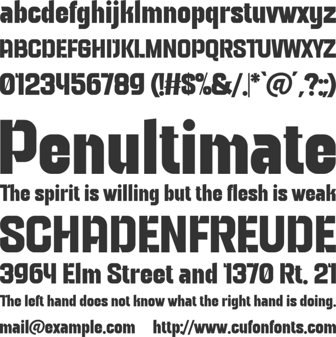 Bighorn font preview