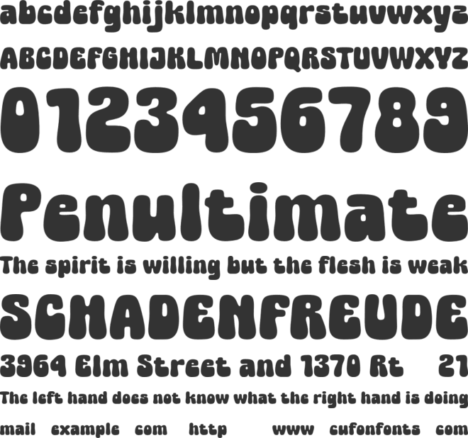 Onde Sunday font preview