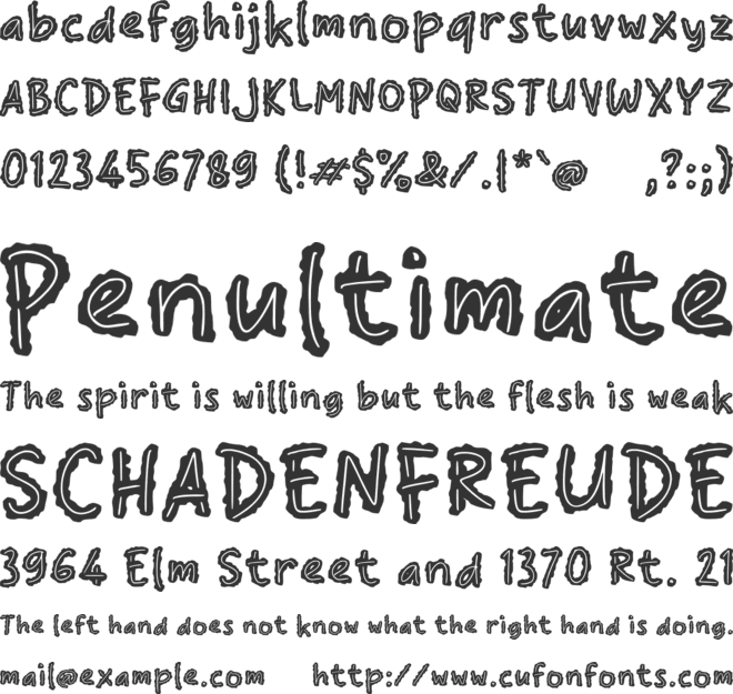 Oaden font preview