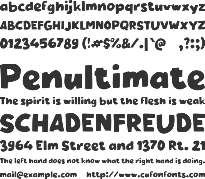 Oalah font preview