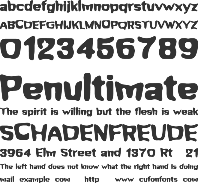 Wobble Pop font preview