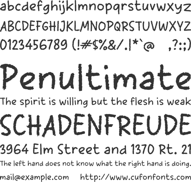 Obah font preview