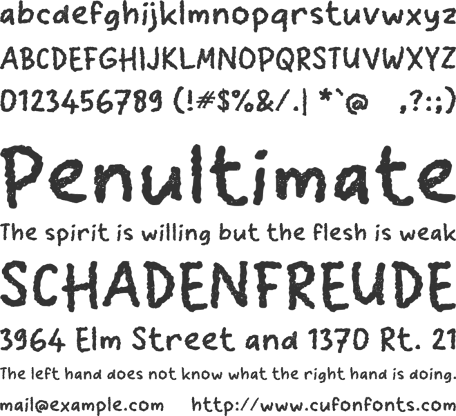 Oadeh font preview