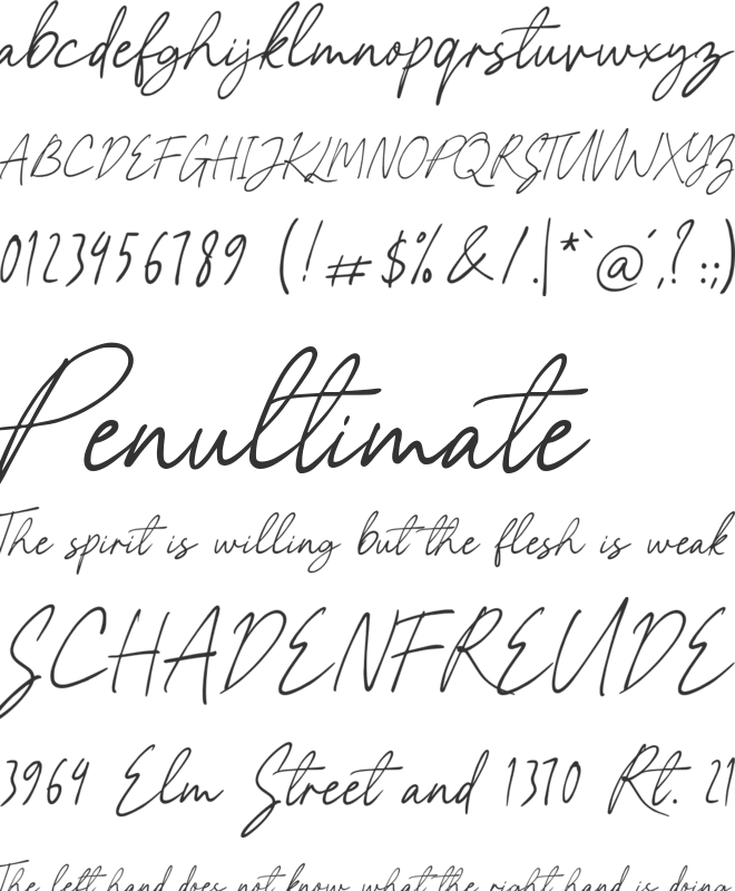 Denai font preview