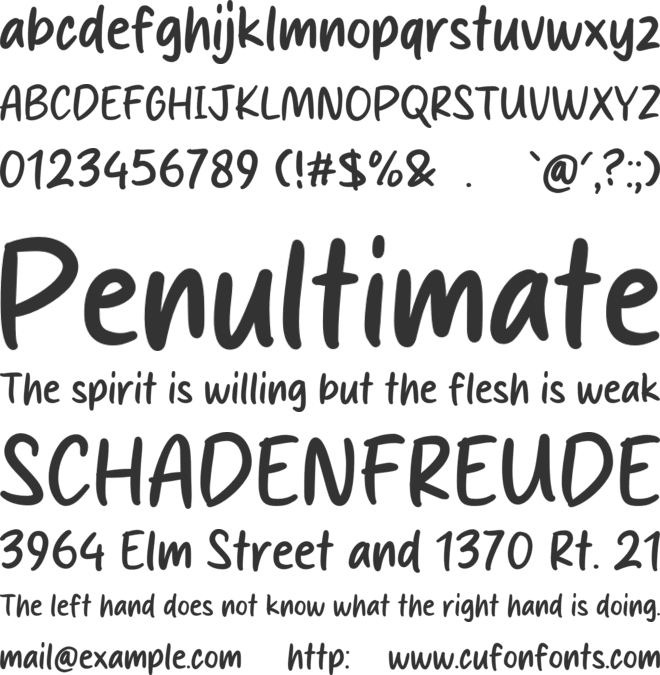 Sunbright font preview