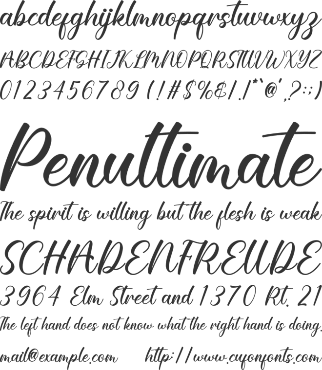 Bellena font preview