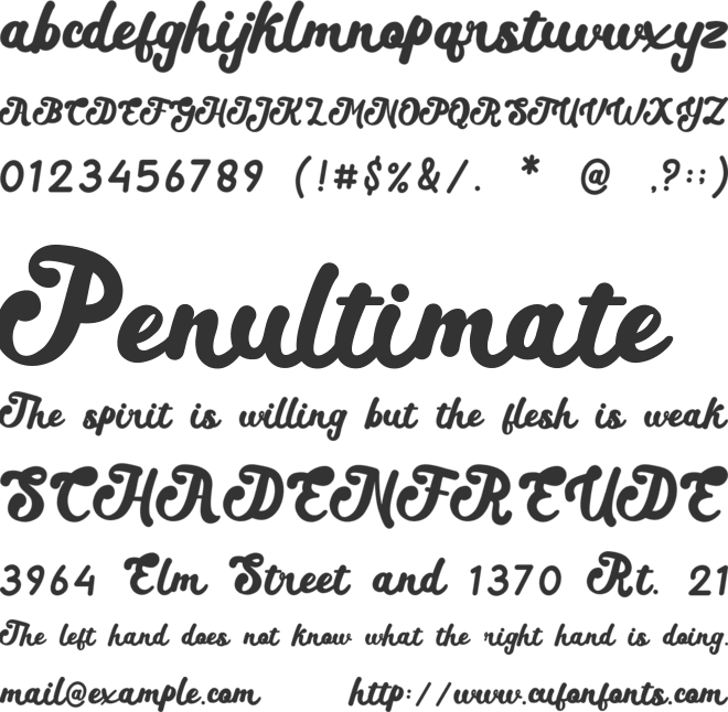 Hello Nigtea Font font preview