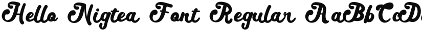 Hello Nigtea Font font download