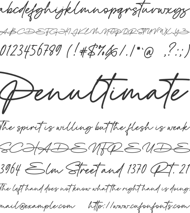 The Billion Monoline font preview