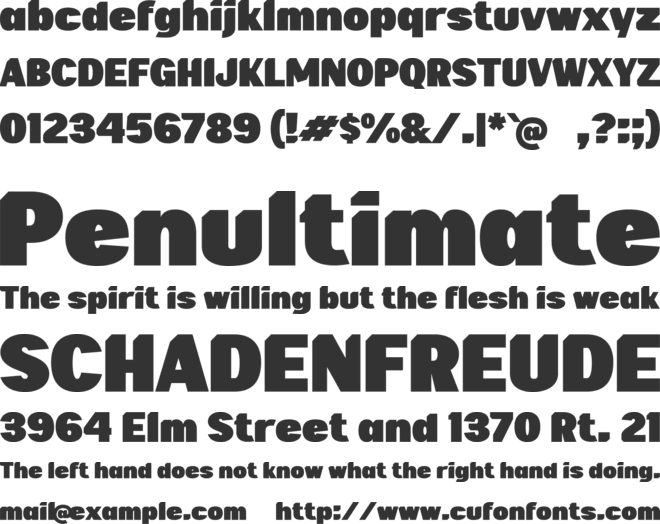 Oambe font preview