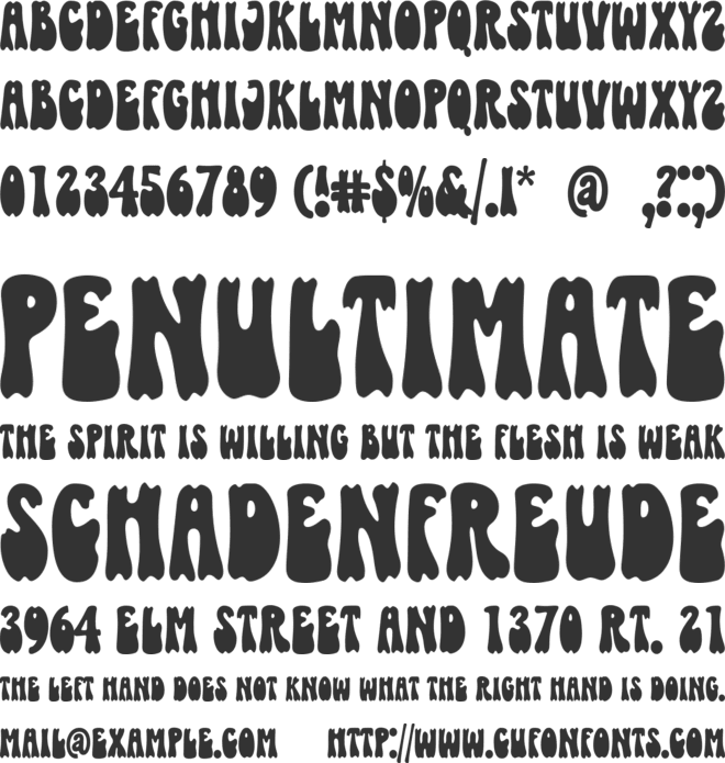 Spooky Grinch font preview