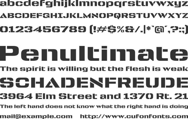 Shock Surgent font preview