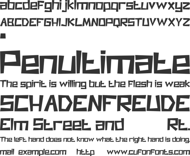 Super Crash font preview