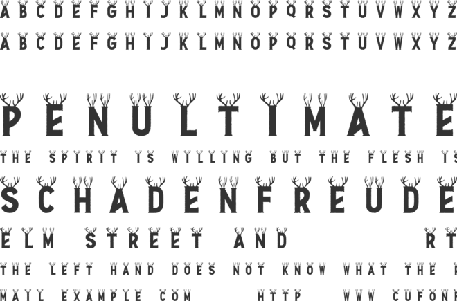 reindeer-christmas-font font preview