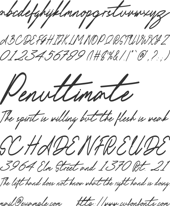 Delimis font preview