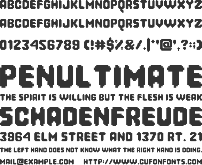 Pixel Game font preview