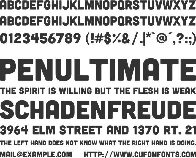 Bahaition font preview