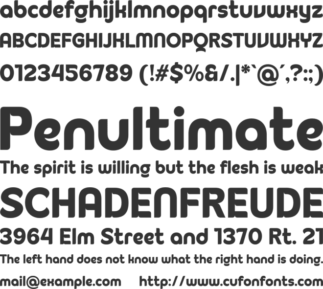 Algance font preview