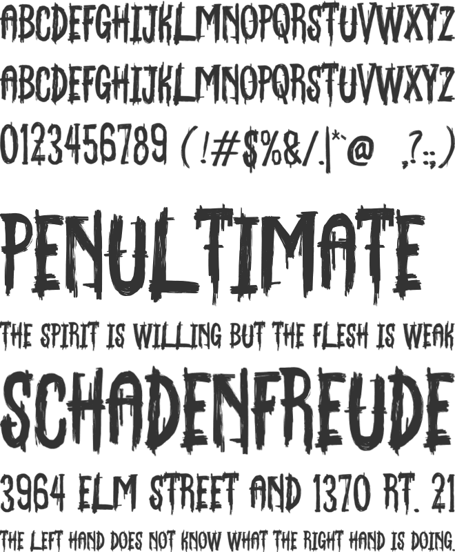 Crused Marrie font preview