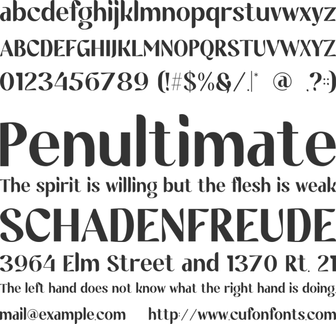 Geranium font preview