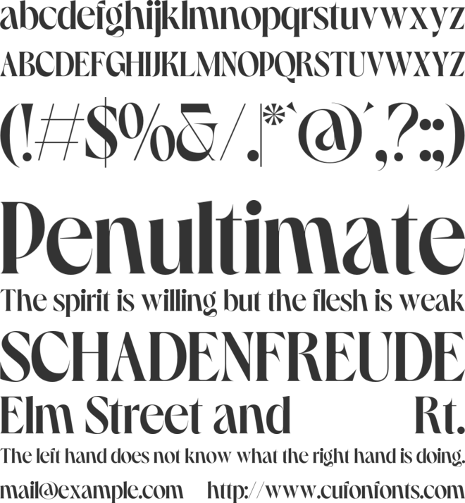 Roahe font preview