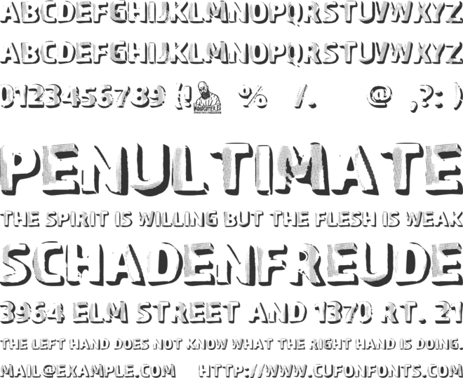 Graphic Stepfather font preview