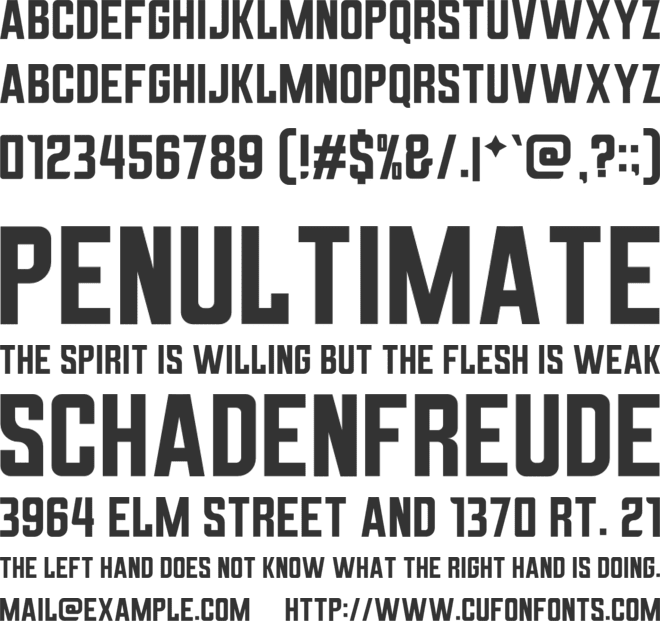 HIGHSENS font preview