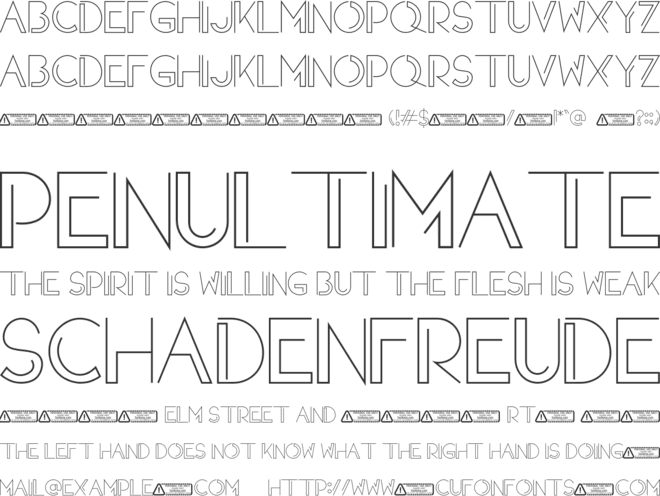 Technova font preview