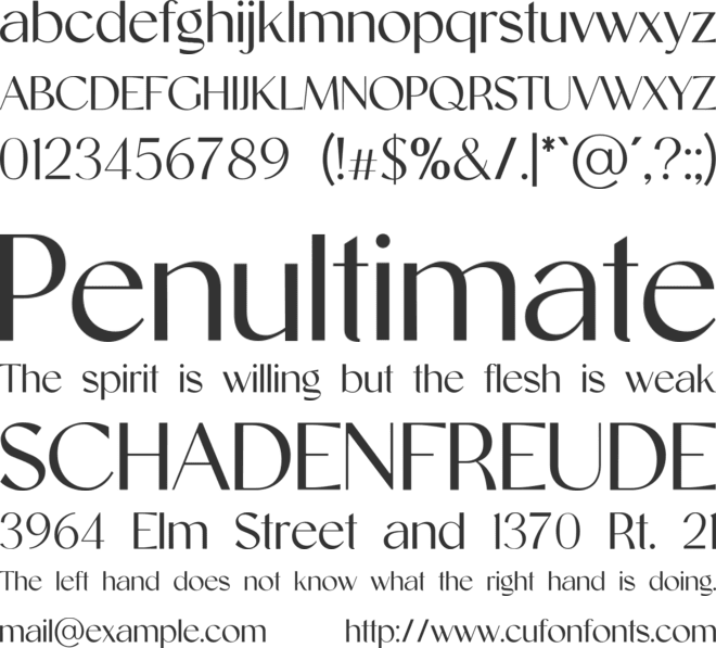 Mangiola font preview