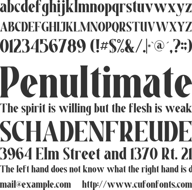 Aesthico font preview