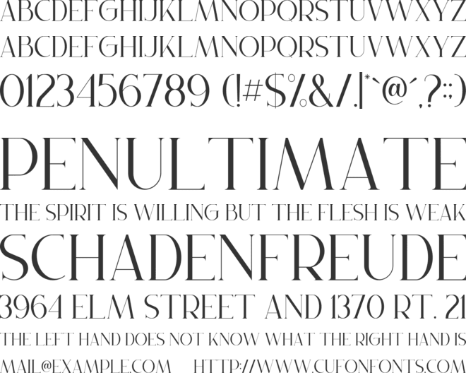 Glore font preview