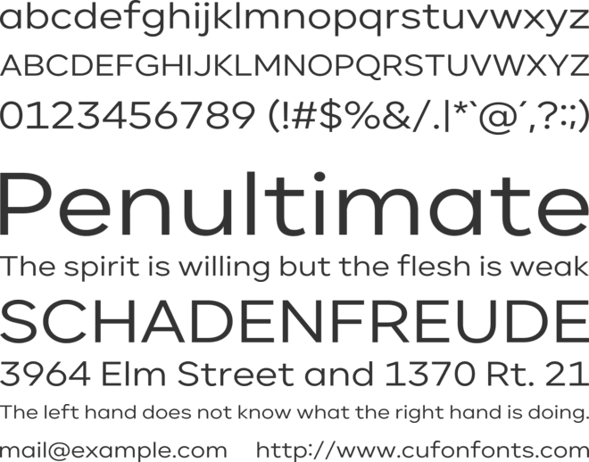 Vetivenity font preview