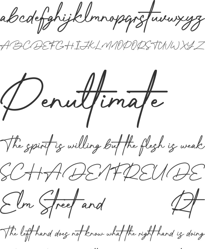 South Ortondo font preview