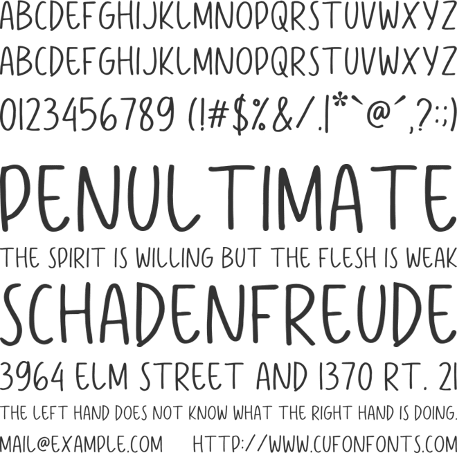 Almond Brown font preview