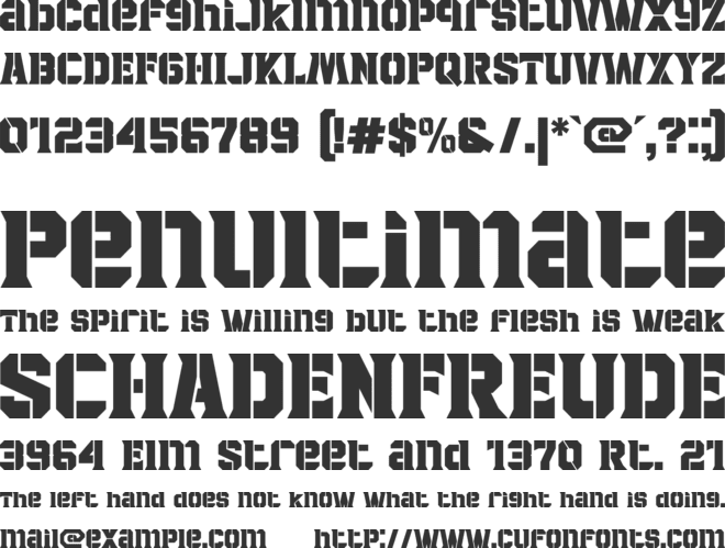 Defront font preview