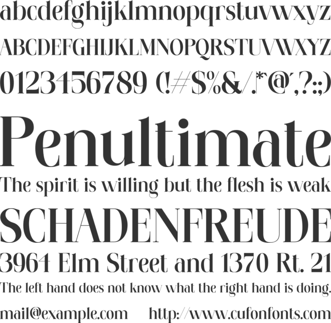 Pinoglid font preview