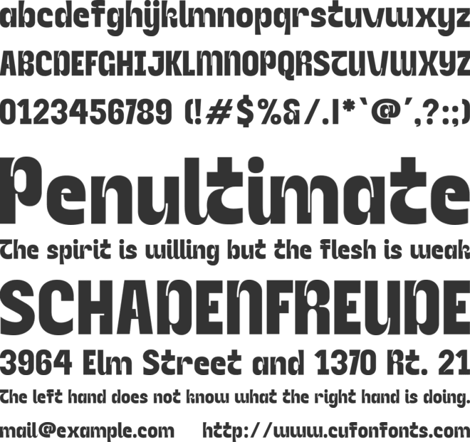 Smirnoft font preview