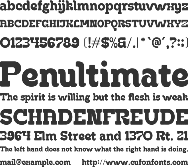 Jocked font preview