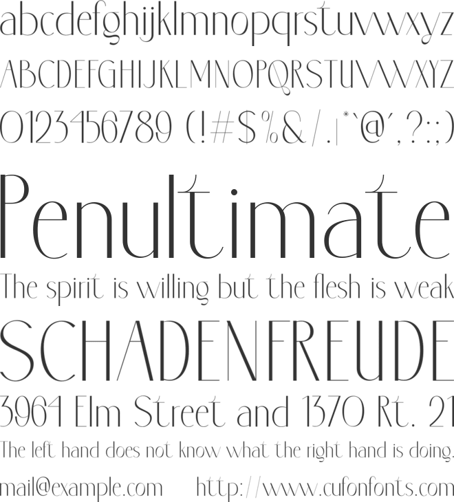 Galgadote font preview