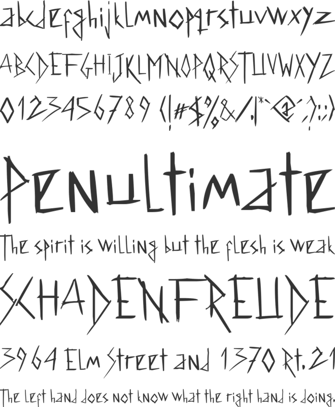 DREGS font preview