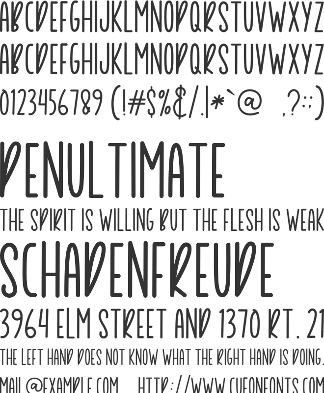 Berry Butter Sans font preview