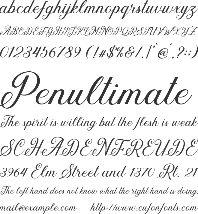 Haimonty font preview