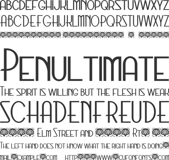 Decrow font preview