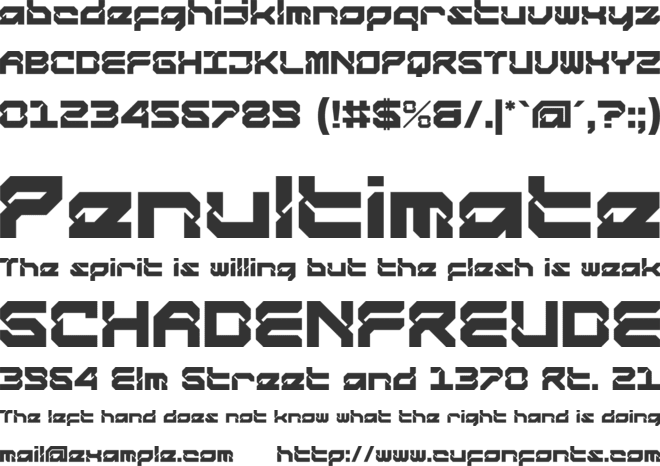 Cyber Alert font preview