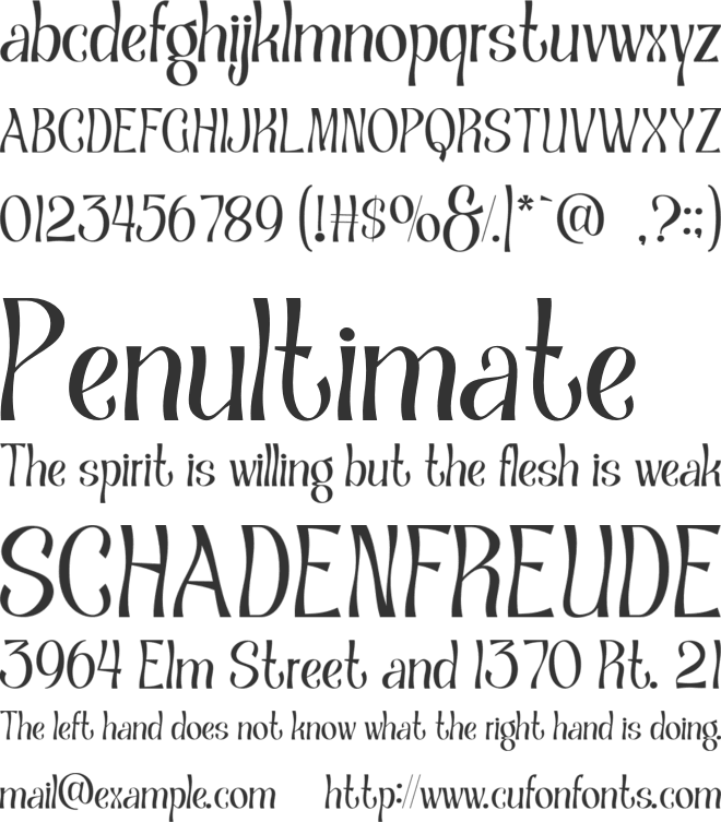 Monder font preview