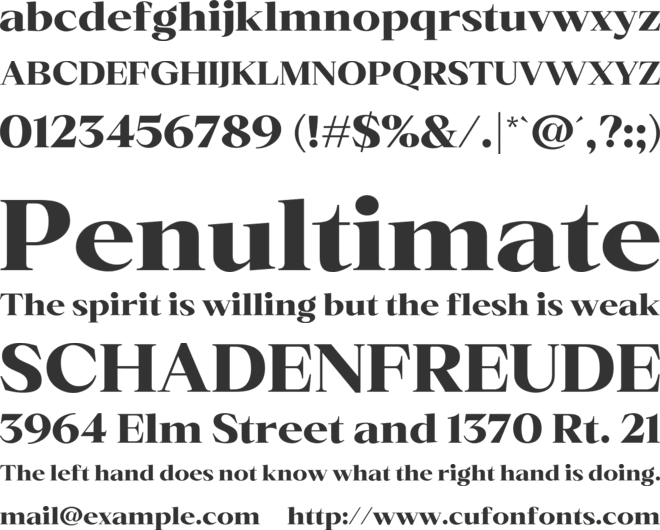 Mentua font preview