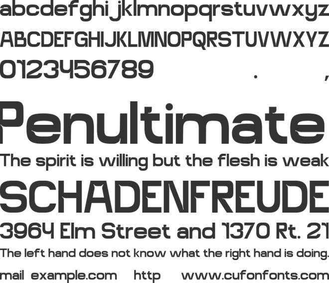 Geoforce font preview