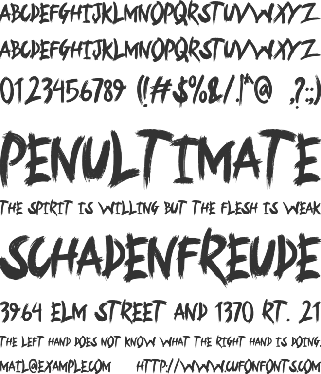 Dracutaz font preview