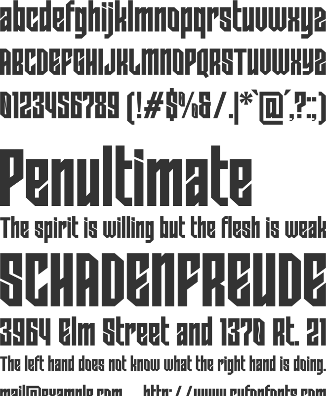 Outerion font preview